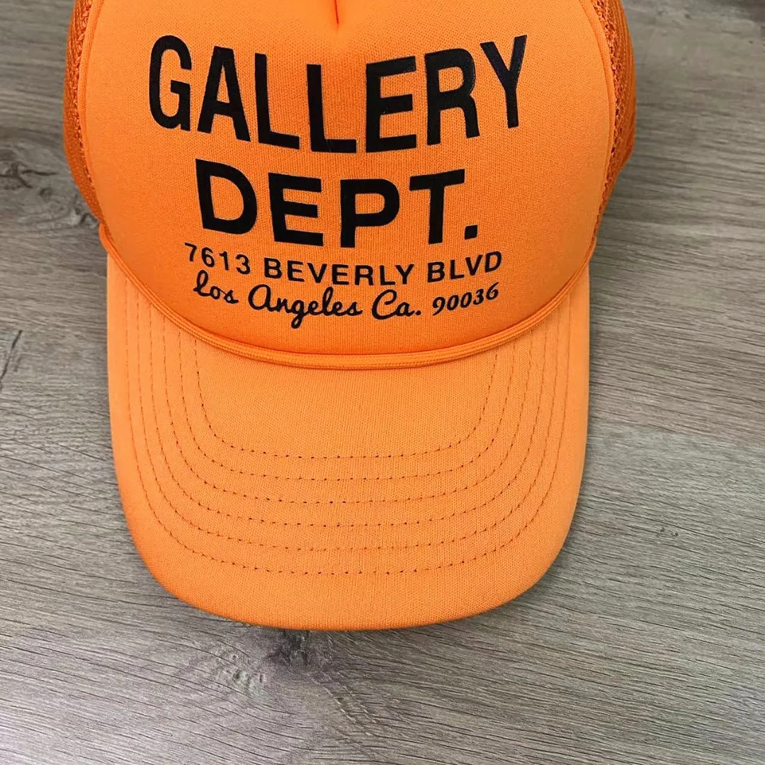 Non-returnable, non-exchangeable 9765#P76#GALLERY DEPT. Orange baseball cap mesh breathable peaked cap for men and women casual and versatile hat # Adjustable Color: Orange